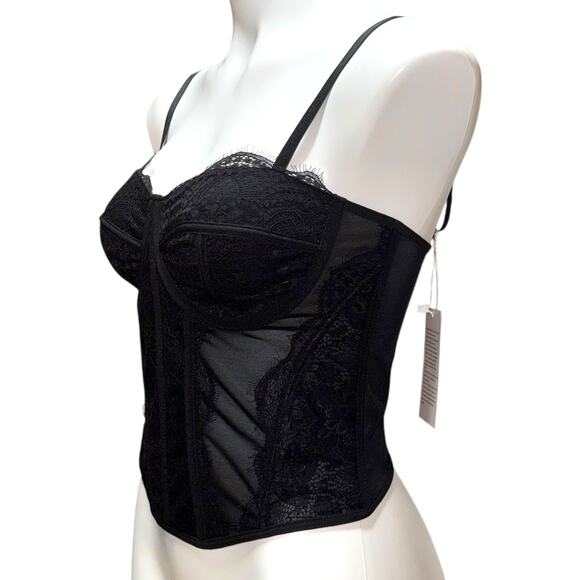 Dealmore Corset Lace Mesh Black Medium 8/10 - Picture 3 of 8